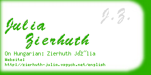 julia zierhuth business card